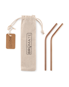 Stainless Steel Reusable Straws | Rose Gold | Small - Weekend Chill
