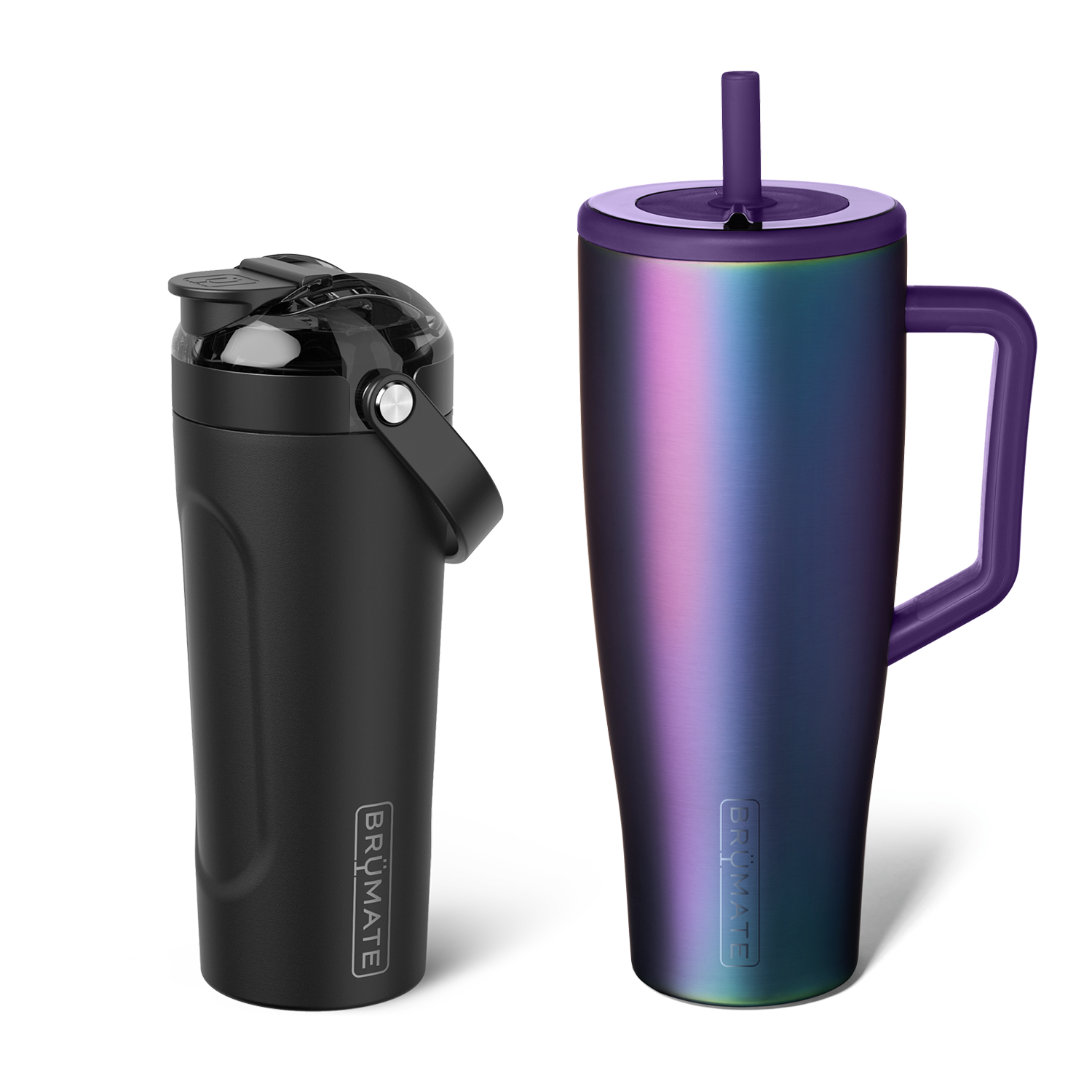 Shake + Glow Bundle | Dark Aura & Matte Black | 40oz/25oz - Clean Daily
