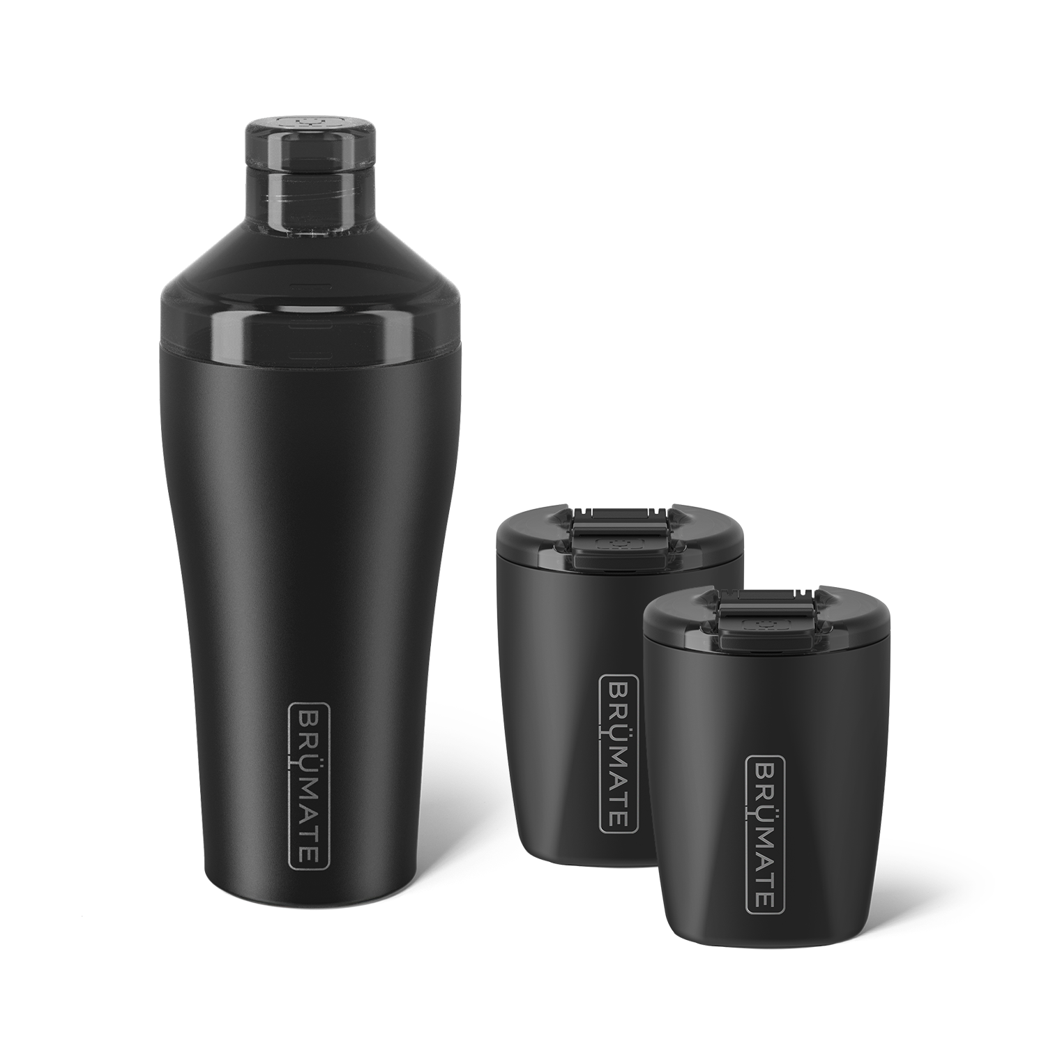 Cocktail Shaker + Rocks Bundle | Matte Black | 22/12oz - Clean Daily