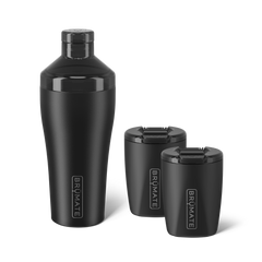 Cocktail Shaker + Rocks Bundle | Matte Black | 22/12oz - Clean Daily