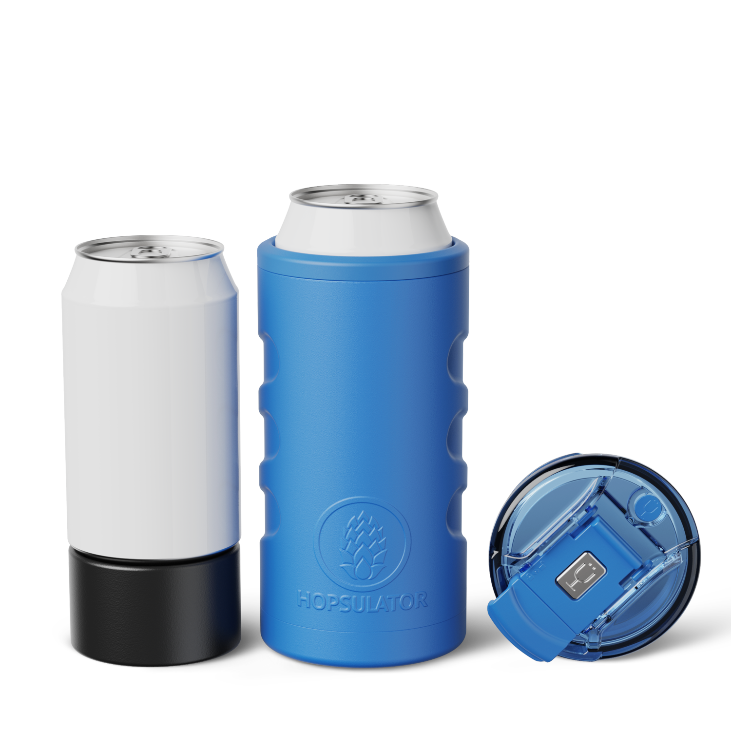 Retro Hopsulator Trio | Matte Azure | 12/16oz Standard Cans - Ready For Travel