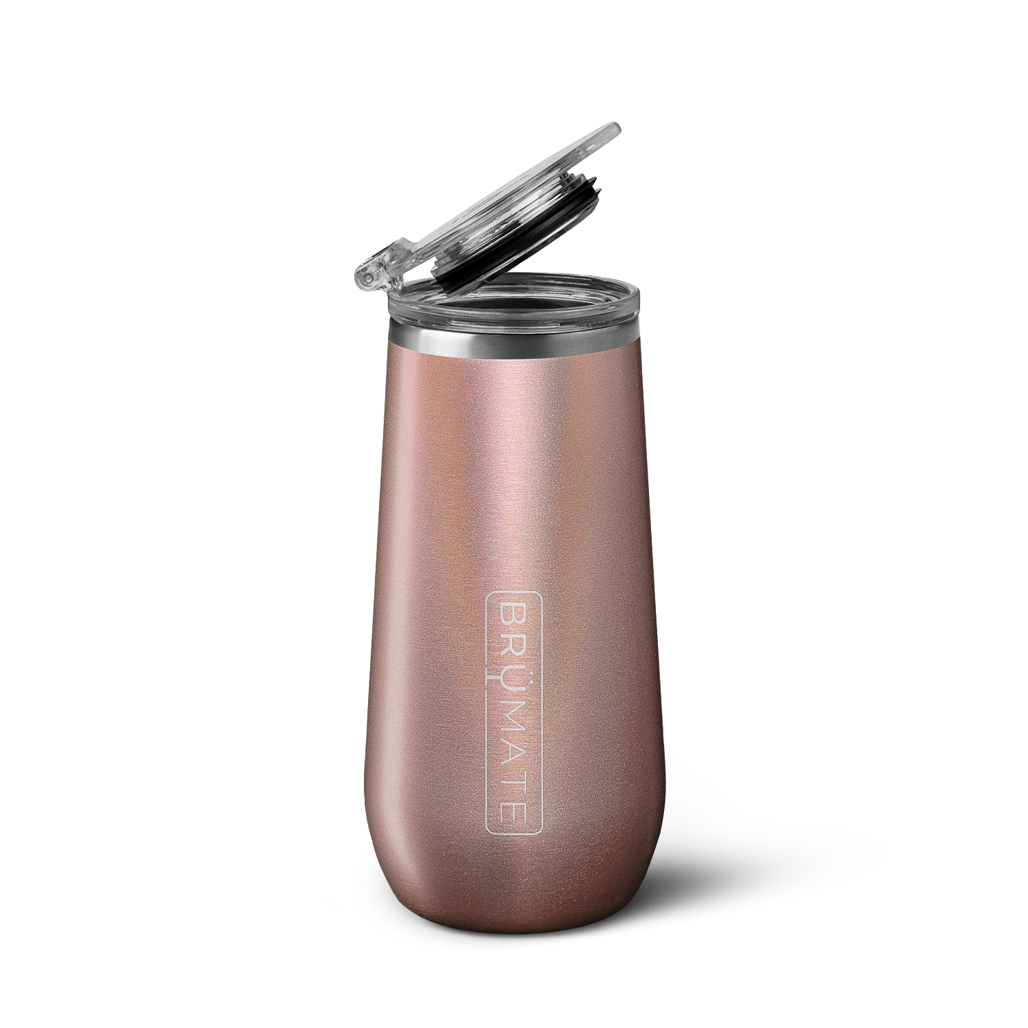 Champagne Flute | Glitter Rose Gold | 12oz - Fresh Pour