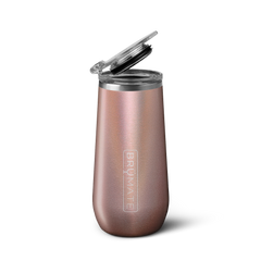 Champagne Flute | Glitter Rose Gold | 12oz - Fresh Pour